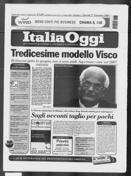 Italia oggi : quotidiano di economia finanza e politica